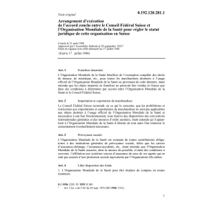 Ar.d'ex. l'Organ. Mondiale Santé
