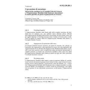 Convenz.esecuz.l'Oraniz.mondiale Sanità