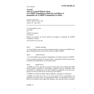 Acc. 10.3.2021 Conseil fed. sui. GARDP F