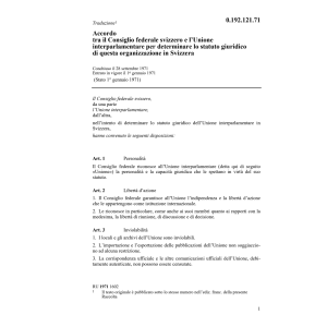 Acc. l'Unione interparlamentare statuto