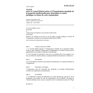 Ac.l'Organis.mond.propriété intellectuel
