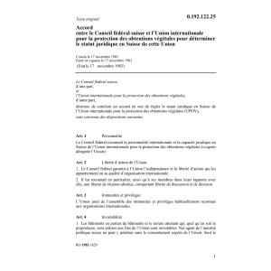 Ac.l'Union int.prot.obtentions végétales
