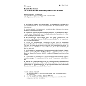 Abk.rechtliche Statut Int.Erziehungsamt