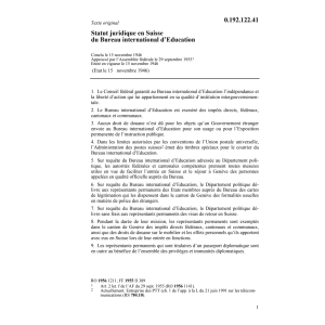 Ac.statut juridi.Bureau int. d'éducation