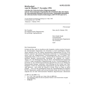 Briefwechsel, AHV/IV/EO und ALV