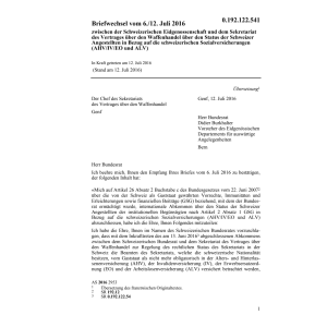 Briefwechsel Vertrag Waffenhandel