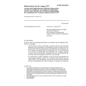 Briefwechsel Polit.Dep.und GATT/Vorrecht