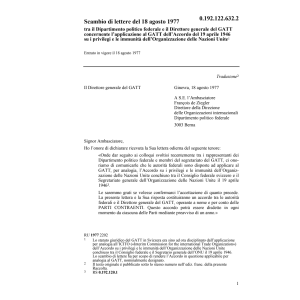 Scamb.lett.Dipart.politico GATT,privileg