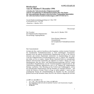 Briefwechsel CH-EFHO Beamten