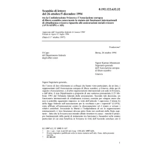 Scambio di lettere CH-AELS funzionari