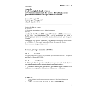 Acc. CH e l'Ufficio int.dei tessili