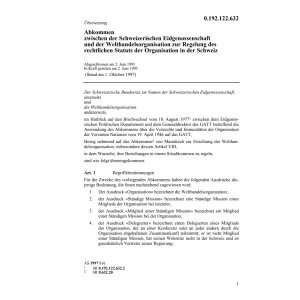 Abk., Welthandelsorganisation, Status