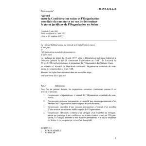 Ac. organisation mondiale du commerce