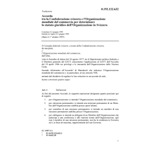 Acc., Organizzazione mondiale commercio
