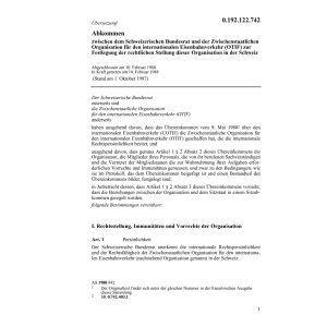 Abk. rechtliche Stellung OTIF