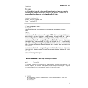 Acc. CH-OTIF statuto giuridico