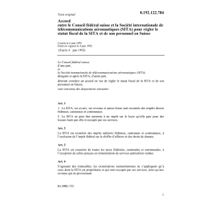Ac. CH-Société int. télécommunic.(SITA)