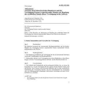 Abk.CH-Vereinig.Eisenerz export.Staaten