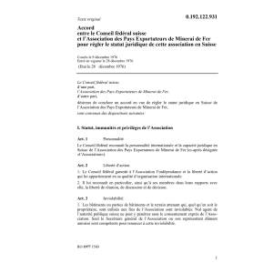 Ac.CH-l'Assoc.pays exportat.de minerai