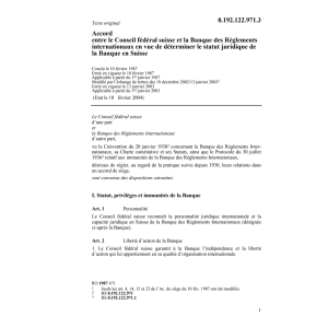 Ac. CH-Banque règlements internat.