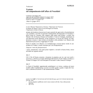 Tratt.componimento dell'affare Neuchâtel