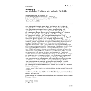 Abk .Erledigung int. Streitfälle