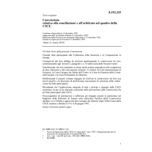 Conv.relativa conciliazione all'arbitrat