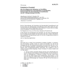 Fakul.Prot.oblig.Beilegung v.Streitfälle