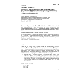 Prot.facol.soluzione obblig. controversi