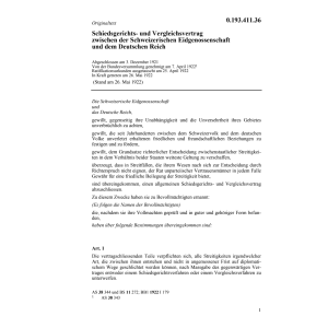 Vergleichsvertrag zwischen CH-Deutschl.