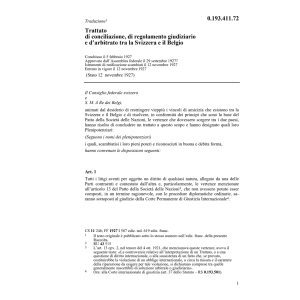 Tratt.di conciliazione regolam.CH-Belgio