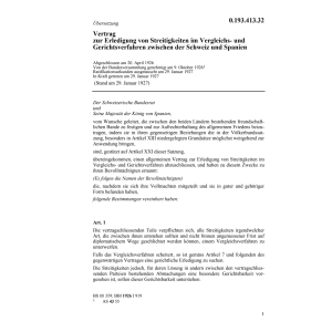 Vertrag Vergleichs-Gerichtsv.CH-Spanien
