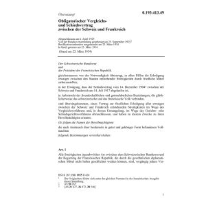Obligat.Vergleichsvertr.CH-Frankreich
