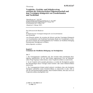 Vergleichsvertr.CH-Grossbrit.-Nordirland