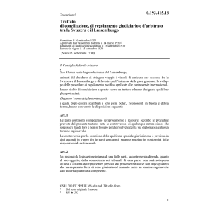 Tr. conciliazione arbitrario Lussemburgo