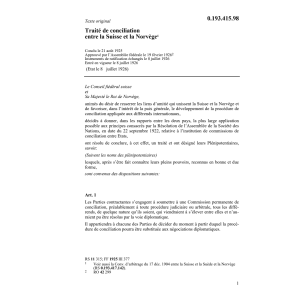 Tr. de conciliation Norvège