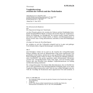 Vergleichsvertrag Niederlanden