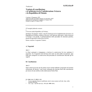 Tr. conciliazione, arbitrato Polonia