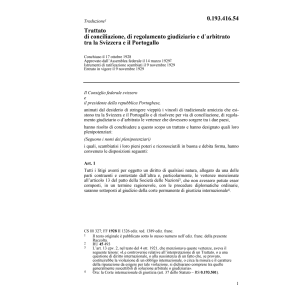 Tr. conciliazione, arbitrato Portogallo