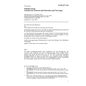 Schiedsvertrag CH-Schweden-Norwegen