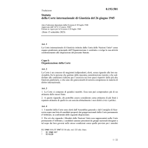 Statuto Corte internaz. di Giustizia
