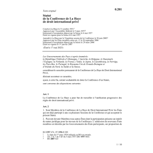 Statut droit international privé