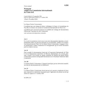 Prot. Commission de l'état civil