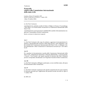 Prot. Commissiono dello Stato civile
