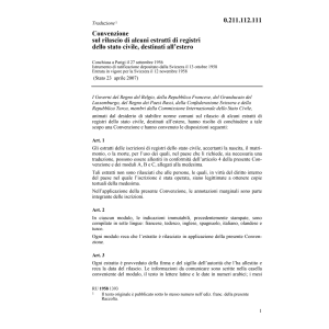 Conv. estratti di registro stato civile