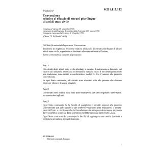 Conv. estratti di atti di stato civile