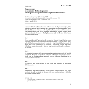 Conv rilascio degli atti di stato civile