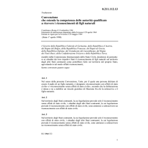 Conv. riconoscimenti di figli naturali