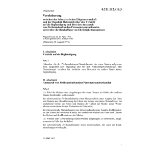 Vereinb. A Austausch Zivistandsurkunden