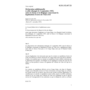 Décl. additionnelle B actes état civil